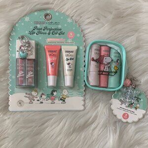 PEANUTS Snoopy Pout Perfection Lip Balm, Gloss, Oil SET (7 PIECES with Bonus)